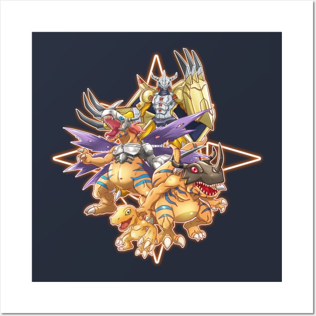 fanart agumon evolution line Wall Art by DigiTeeshrit